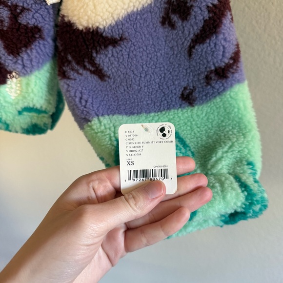 Free people Hit The Slopes Printed Fleece Jacket sunrise summit - Picture 5 of 9